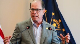 Gov. Mike Braun addressed a bill revision that would give him full control over IU's Board of Trustees at a celebration of his first 100 days in office on April 30, 2025.