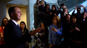 U.S. Rep. Adam Schiff, D-Calif., the Chairman of the House Permanent Select Committee on Intelligence, speaks to the press on Capitol Hill after witnesses failed to show up for closed door testimony during the impeachment inquiry into President Donald Trump in Washington on Nov. 4, 2019. (Andrew Caballero-Reynolds/AFP via Getty Images)