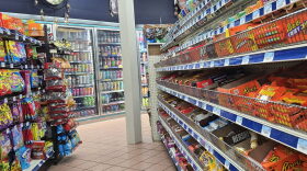 Candy and sugary drinks are displayed at a gas station in Bismarck on Oct. 14, 2025.