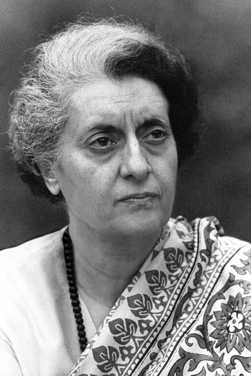 Indira Gandhi served as prime minister of India from 1966 to 1977, and from 1980 until her assassination in 1984.