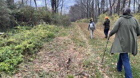 Melissa Roberts, owner of Ski Shack in Moosic; Bill Kern, executive director of Countryside Conservancy; and Jami Hearn, local medium and author, head onto the conservancy's trails for a full moon hike on Saturday, Oct. 28.