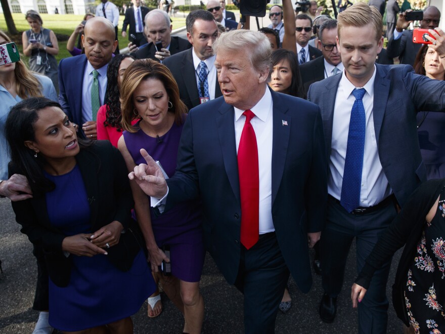 In separate remarks to reporters at the White House on Friday, President Trump insisted he wanted to see Congress pass legislation that would end his administration's policy of separating migrant families at the border.