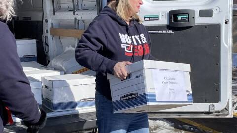 State Question 836 proponents deliver signatures to the Secretary of State's office on Jan. 26, 2026.