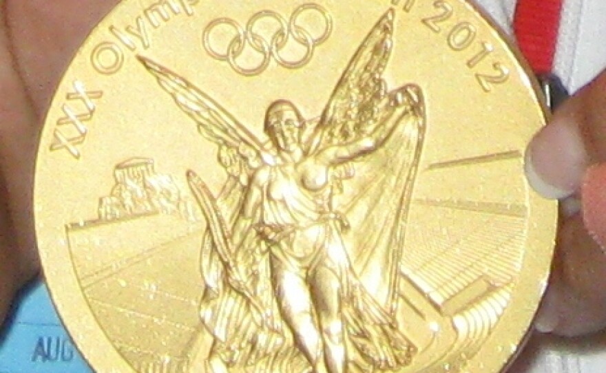 Shields is the first gold medalist in women's boxing. The sport debuted this year in London.