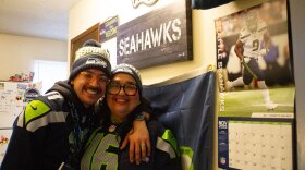 EJ Garcia and Lissa Garza two fans in Wenatchee are ready to see the Seahawks play on Sunday