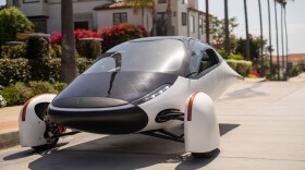 A solar car by Aptera Motors. (Courtesy)