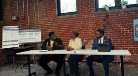Ohio State Representative Dontavius Jarrells discusses the need for House Bill 534 to fully replace lead drinking water lines with President of Concerned Citizens Organized Against Lead Robin Brown and Ohio Environmental Council Action Fund  Cleveland Metro Advocacy Director Brian Siggers on Thursday, September 19th, 2024.