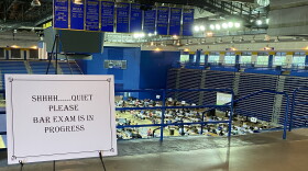 Students take the Delaware Bar Exam at the University of Delaware in July 2023.