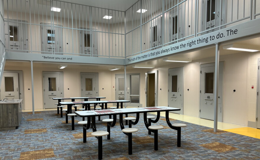 A cellblock in the new Itasca County Jail in Grand Rapids on April 25, 2024.
