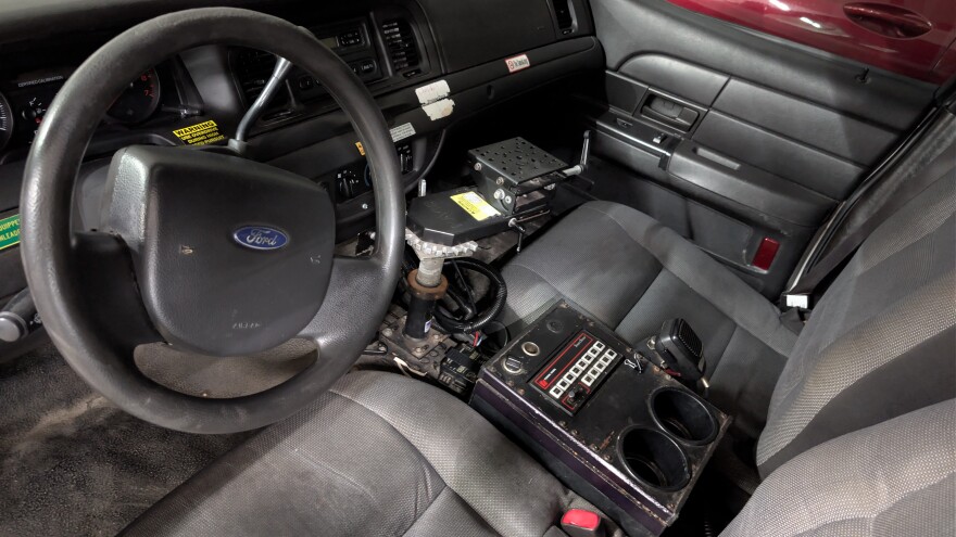 The interior of a car.