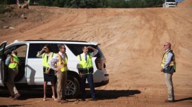 Officials visit beltway construction site