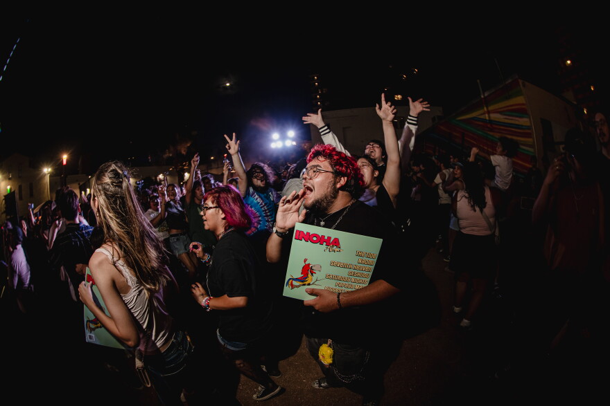 Dedicated fans in the audience at an INOHA show in San Antonio, TX.
