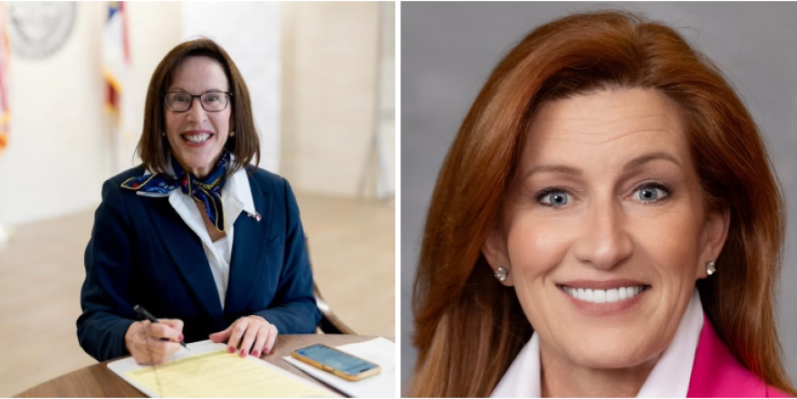 Headshots of two women