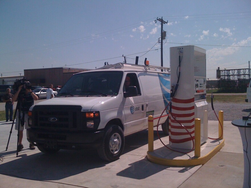 Truck at a Tulsa CNG Pump