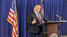 Attorney General Dave Yost talks to reporters about his review of state economic development incentives from 2018.