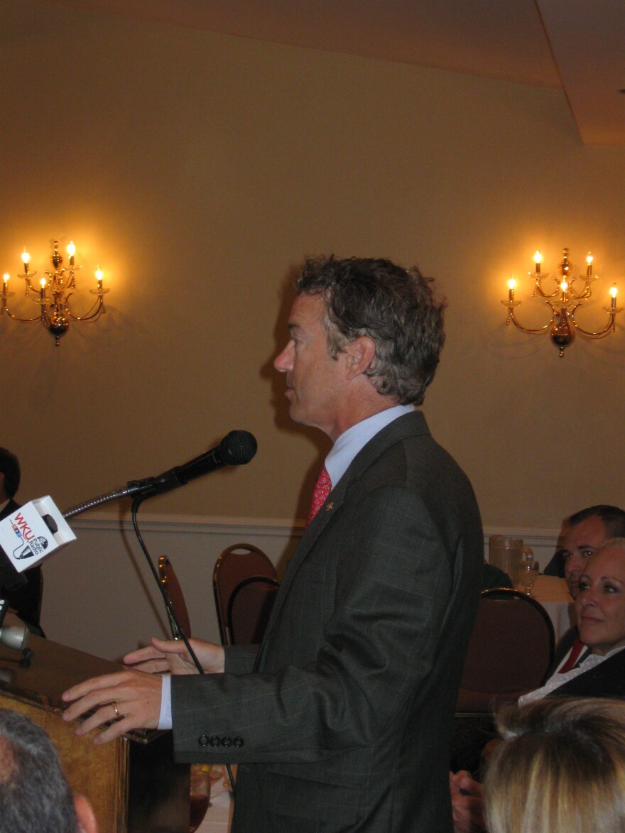 Senator Rand Paul speaks to the Bowling Green Noon Rotary Club
