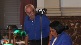 Former St. Louis Alderman Larry Arnowitz, seen standing in this 2017 photo, faces a federal mail fraud charge for using his campaign account to cover a mortgage payment.