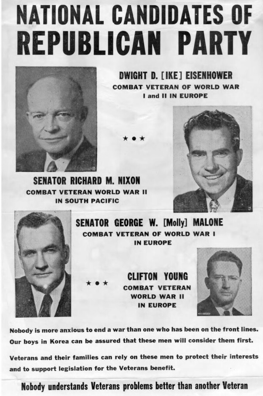 A 1950's campaign flyer for Republican candidates.