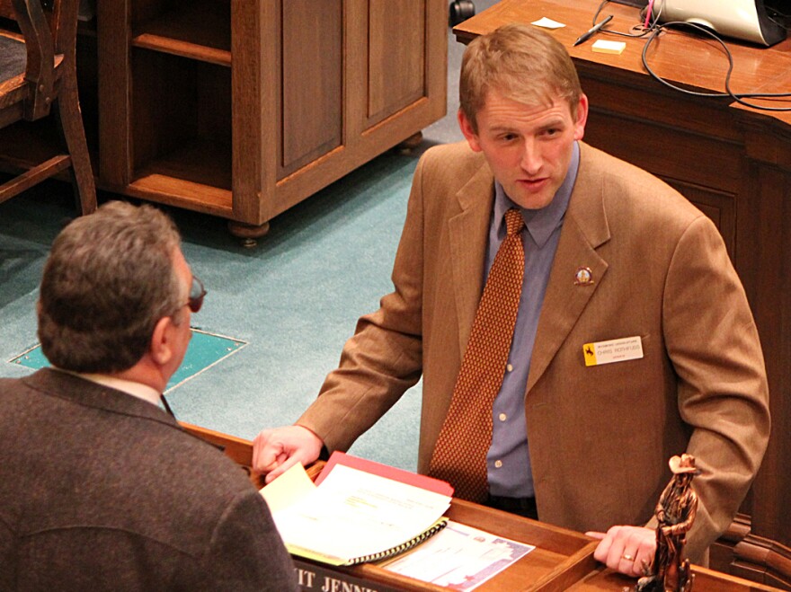 Chris Rothfuss is the Democratic leader of a caucus of four in Wyoming's state Senate.