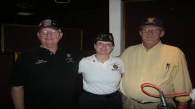 Tony Kohl, Kelly Knox and Howard Wilkinson in the WVXU studios in 2013.
