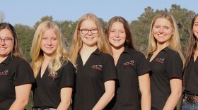 The 2025-2026 Florida 4-H Equine Ambassadors, from left to right: Mikayla Clement, Bailey Conner, Beatrice Davenport, Addison Cerasale, Summer Wayne, and Lilly Kofke.