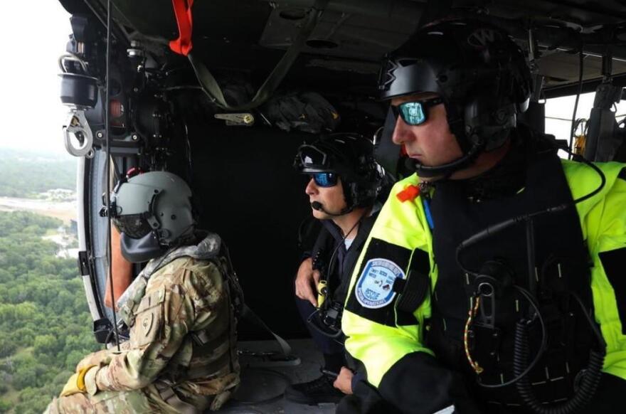 The Indiana National Guard is sending two Blackhawk helicopters to assist in deliveries and rescue missions.