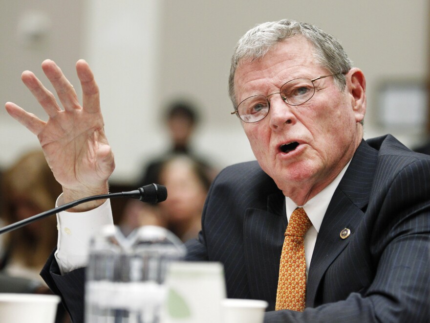 Sen. James Inhofe, R-Okla., testifies on Capitol Hill in Washington in 2011.
