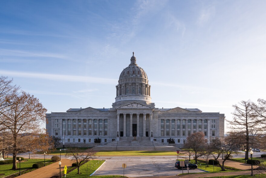 The Missouri State Capitol building located in Jefferson City, Missouri.