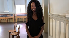 Leon High School student Jada Harris at her summer job site in Florida's Historic Capitol Building.