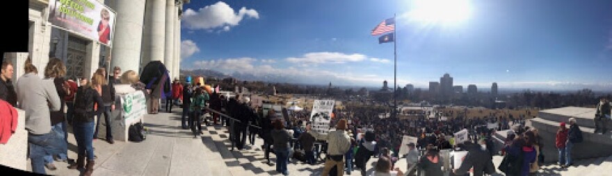 Photo of air quality rally.