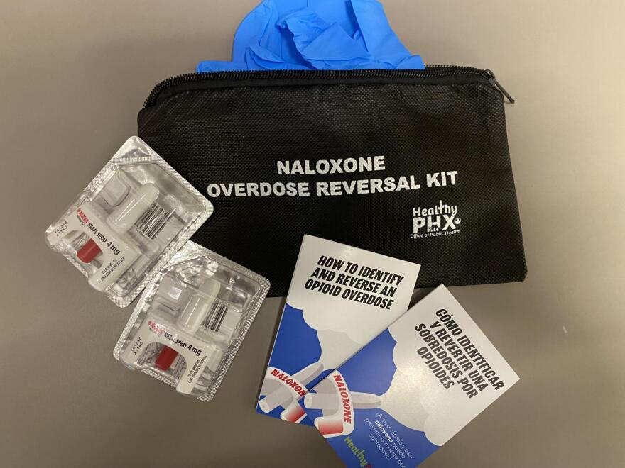 Naloxone kit available through Phoenix's program at no cost to residents.