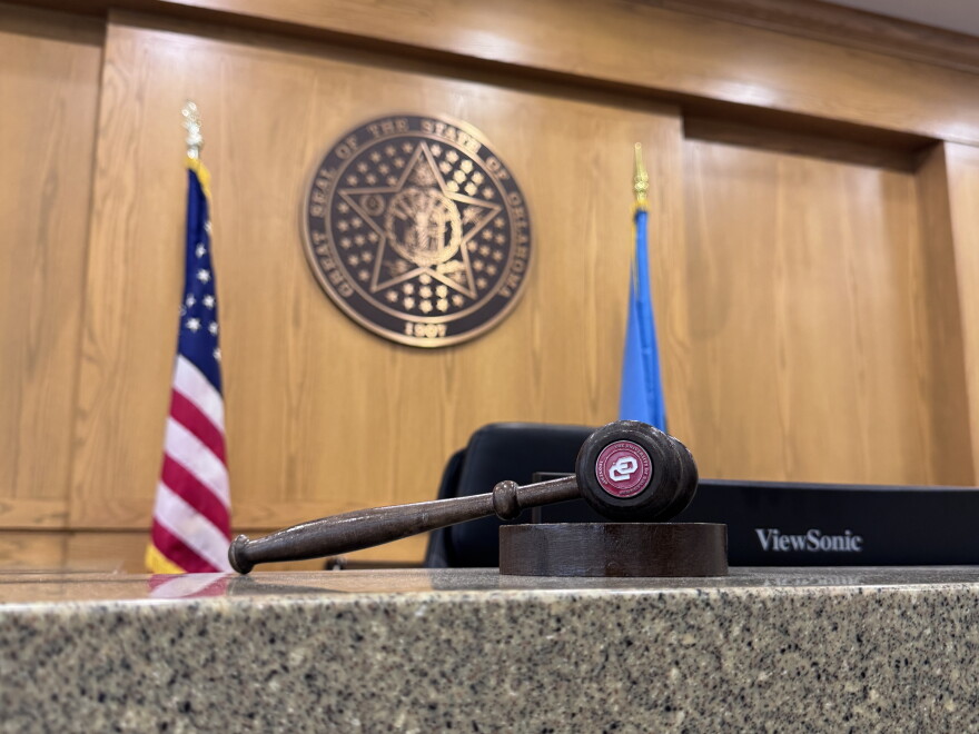 A courtroom in the Cleveland County District Courthouse.