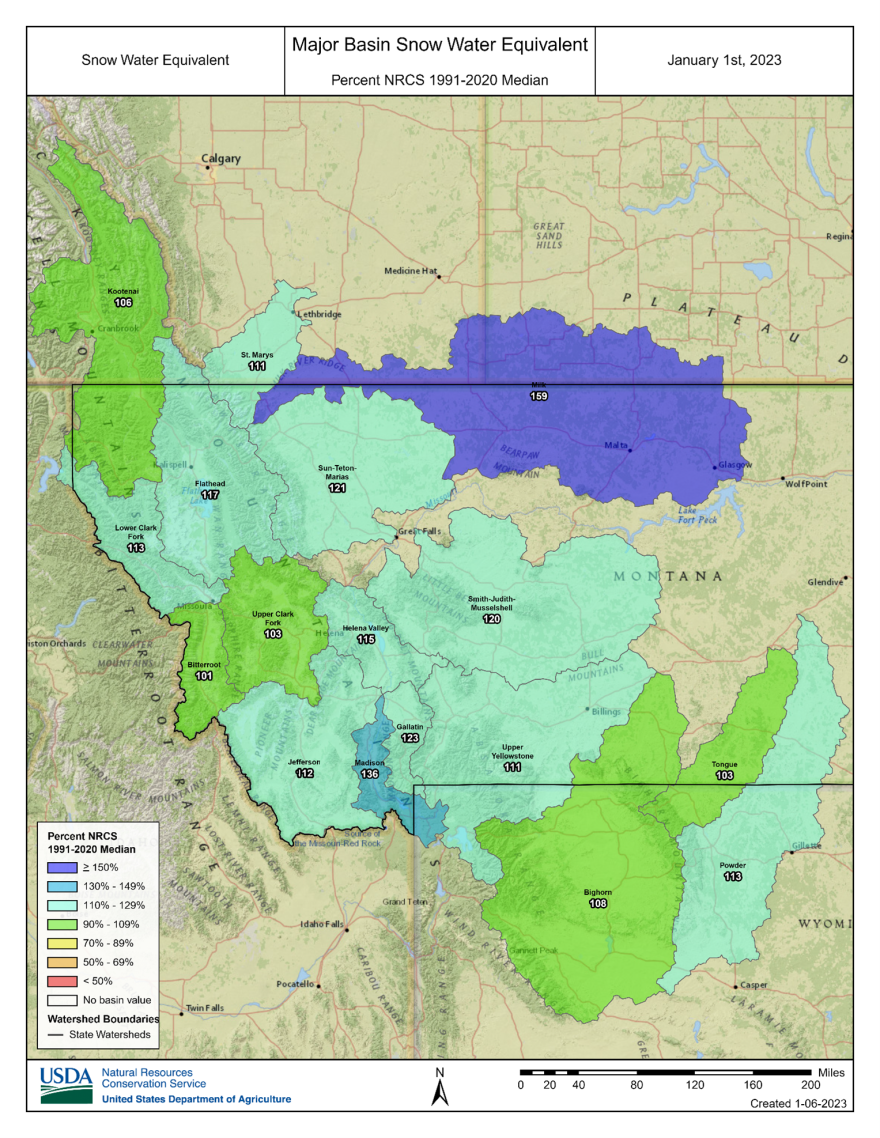 Snowpack is above normal across western Montana going into January Montana Public Radio