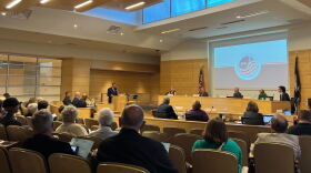 Williamsburg City Council listens to the first presentation of a feasibility study on creating an independent school district. (Photo by Laura Philion)