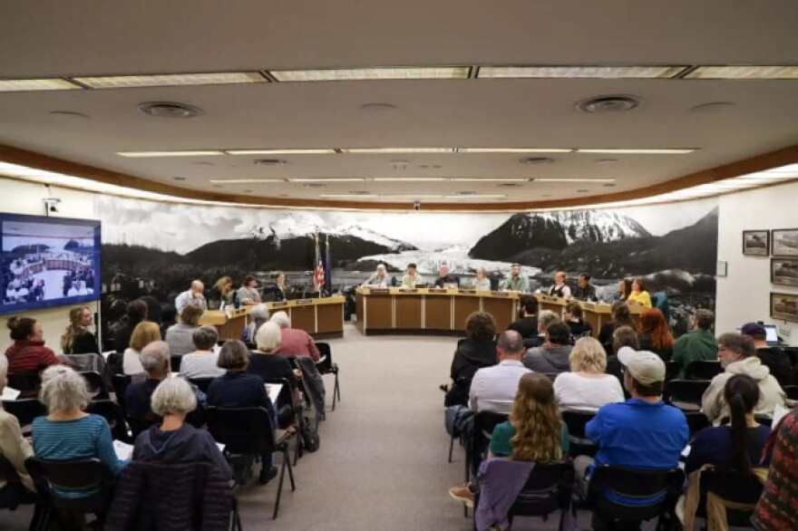 Residents fill City Hall during a Juneau Assembly meeting on Monday, June 8, 2026.