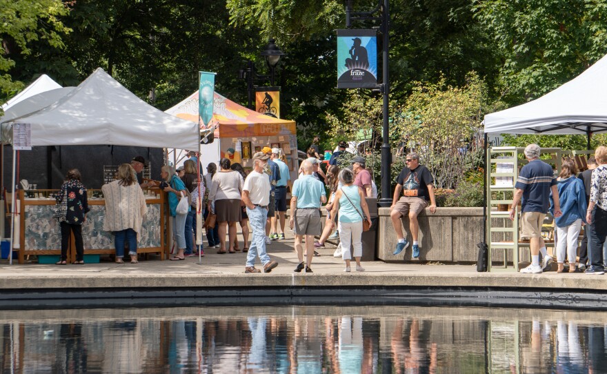 Attendees at Art on the Commons on Sunday, August 11, 2024. (Ruthie Herman for WYSO)