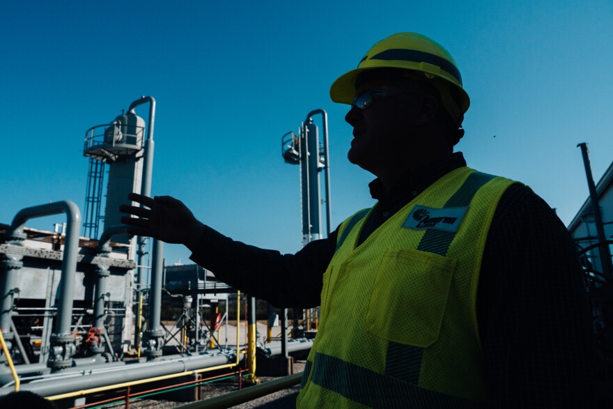 Tim Eggers, Ameren Illinois' director of gas storage, at the Freeburg Natural Gas Storage Field