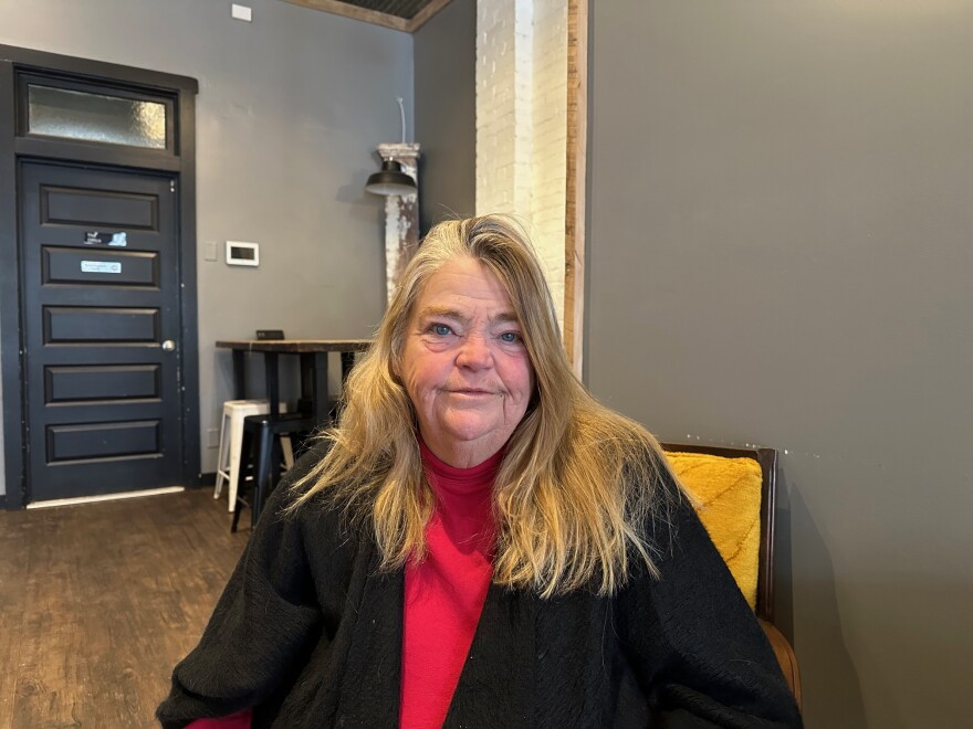 Sandy Hunt, a Springfield resident, at in downtown Springfield, Ohio.