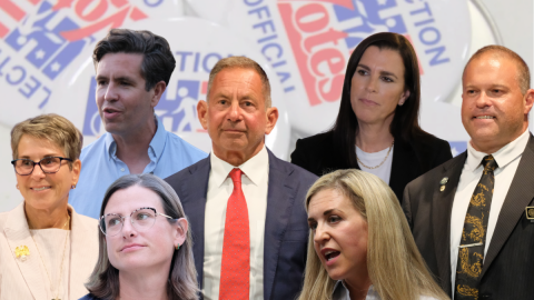 Front row: Carleigh Beriont and Maura Sullivan. Middle row: Hollie Noveletsky, Anthony DiLorenzo and Brian Cole. Back row: Christian Urrutia and Stefany Shaheen.