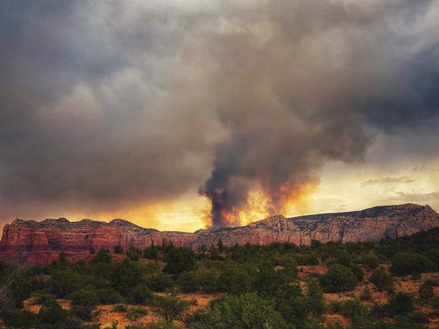 The lightning-caused Committee Fire was first reported on Munds Mountain east of Sedona on Fri, July 15, 2022.