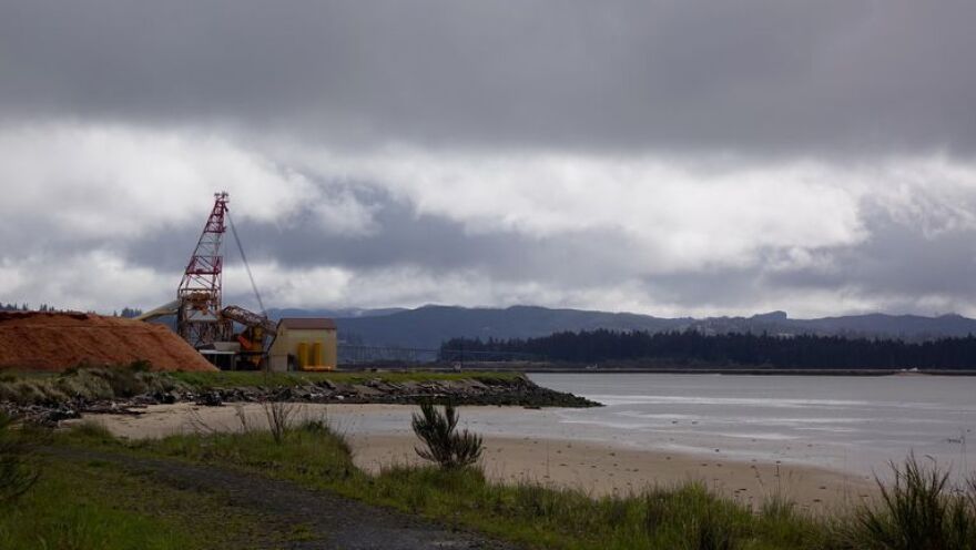 A view of Coos Bay from a spot where Jordan Cove LNG terminal ship will be excavated, if approved by regulators.