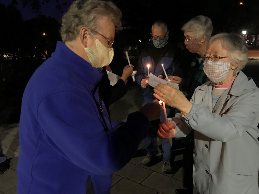 The Sisters of Notre Dame in Covington, Ky. and the Sisters of Divine Providence in Melbourne, Ky. gathered at Goebel Park to pray for peace and unity for the nation during a contentious political season.