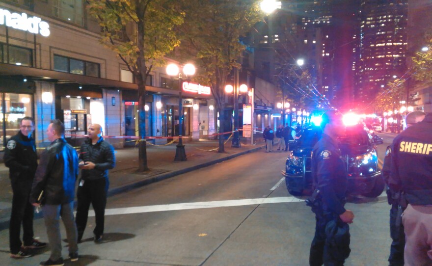 Seattle police on scene after five people were shot downtown.