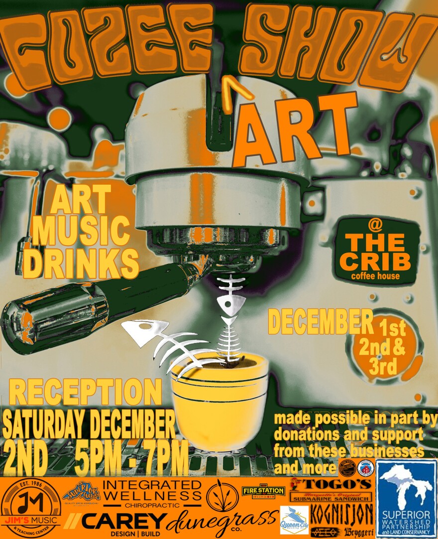 Cozee Art and Music December 2023 Show Poster