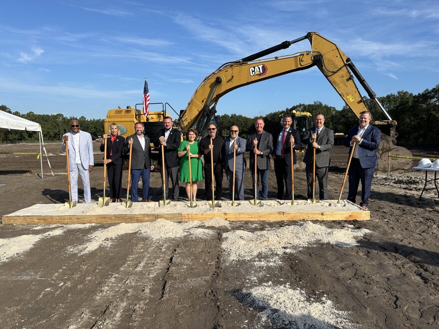 District members, such as Superintendent Van Ayres, attended the groundbreaking ceremony of the career center Sept. 17.