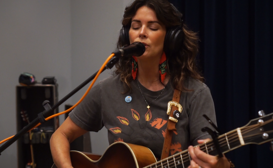 Miles Nielsen & The Rusted Hearts performing live in WNIJ's Studio A