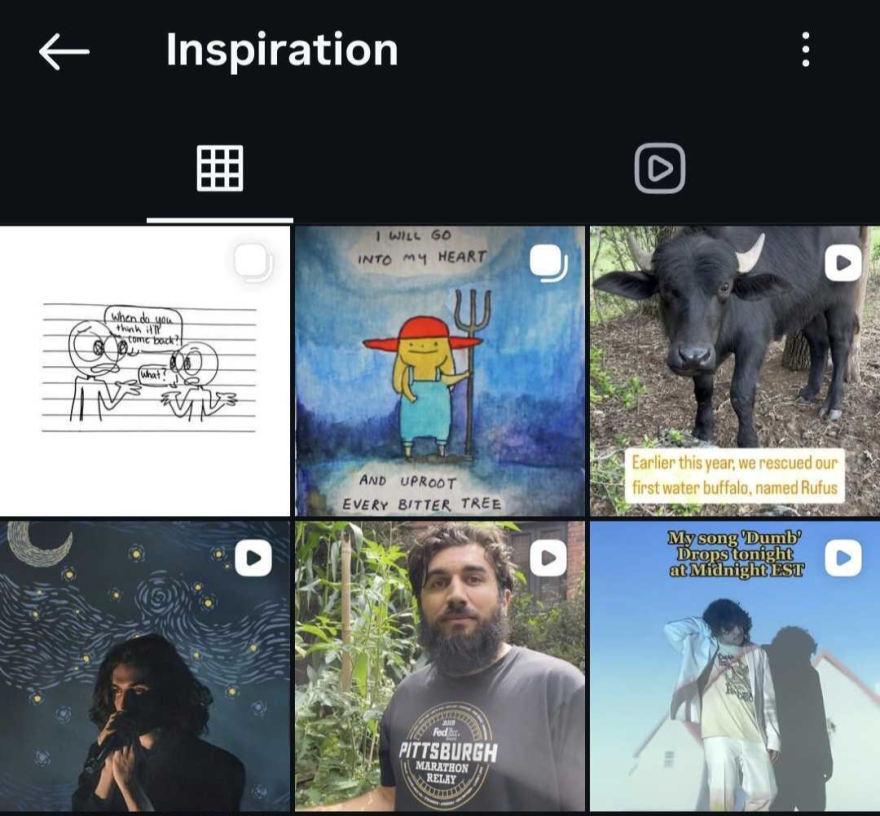 Some of the inspirational posts I save to "engage with passion"