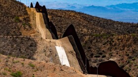 Stadium lights on the Arizona Mexico border