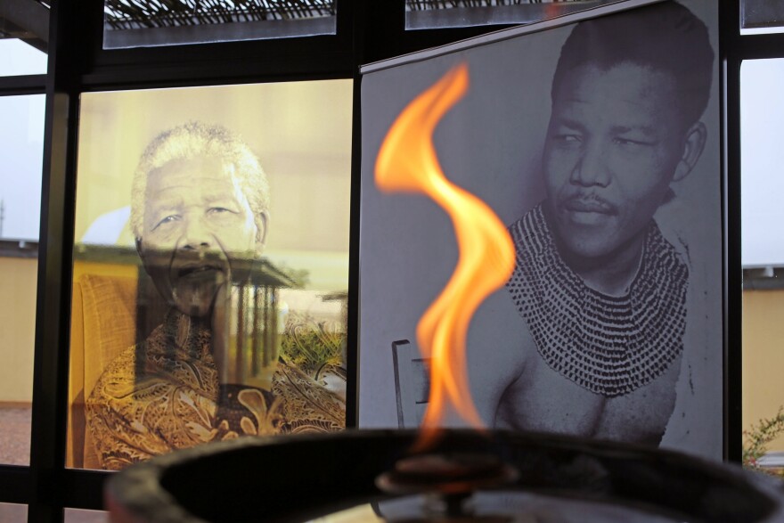 A flame burns for Mandela at the museum named in his honor.