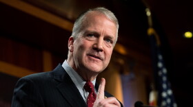 FILE: Sen. Dan Sullivan, R-Alaska, speaks during a bipartisan news conference in the Capitol January 24, 2023.